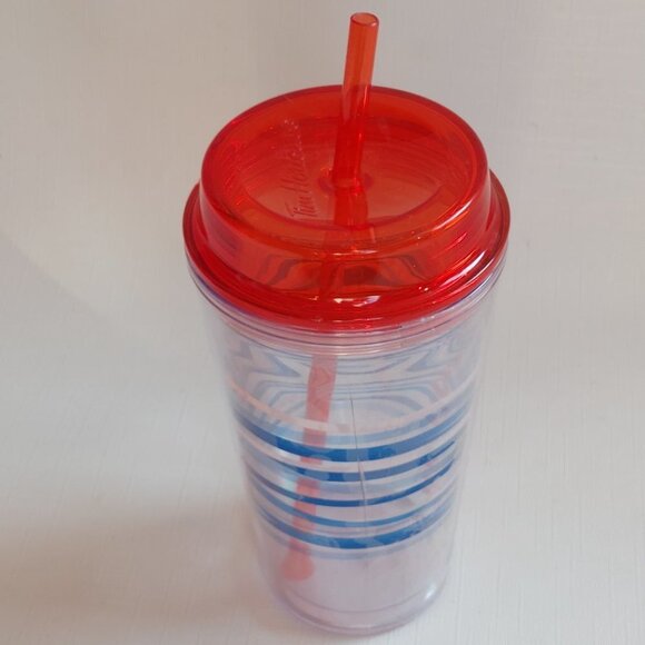BRIGHT TIM HORTONS Cold Drink Tumblr 2014 16oz. / 475 ml FLAWS Double Walled - Picture 2 of 5